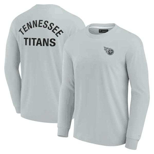 Men's Tennessee Titans Gray Signature Unisex Super Soft Long Sleeve T-Shirt